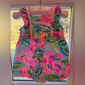 Lilly Pulitzer Annabelle dress in “totally blossom” 12-18 months